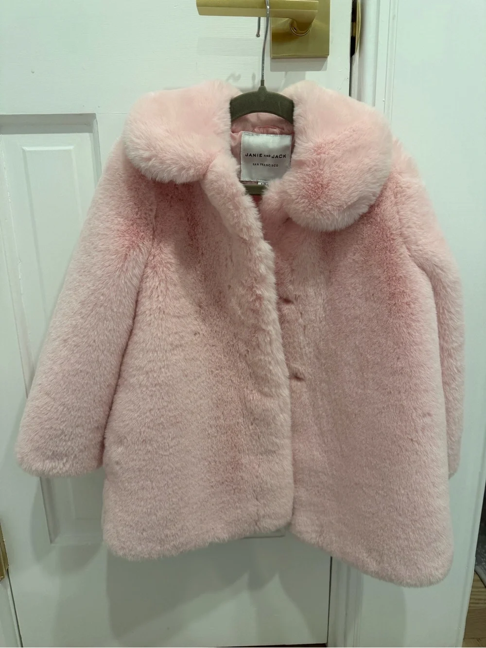 Janie jack faux fur plush coat size 3 to 4